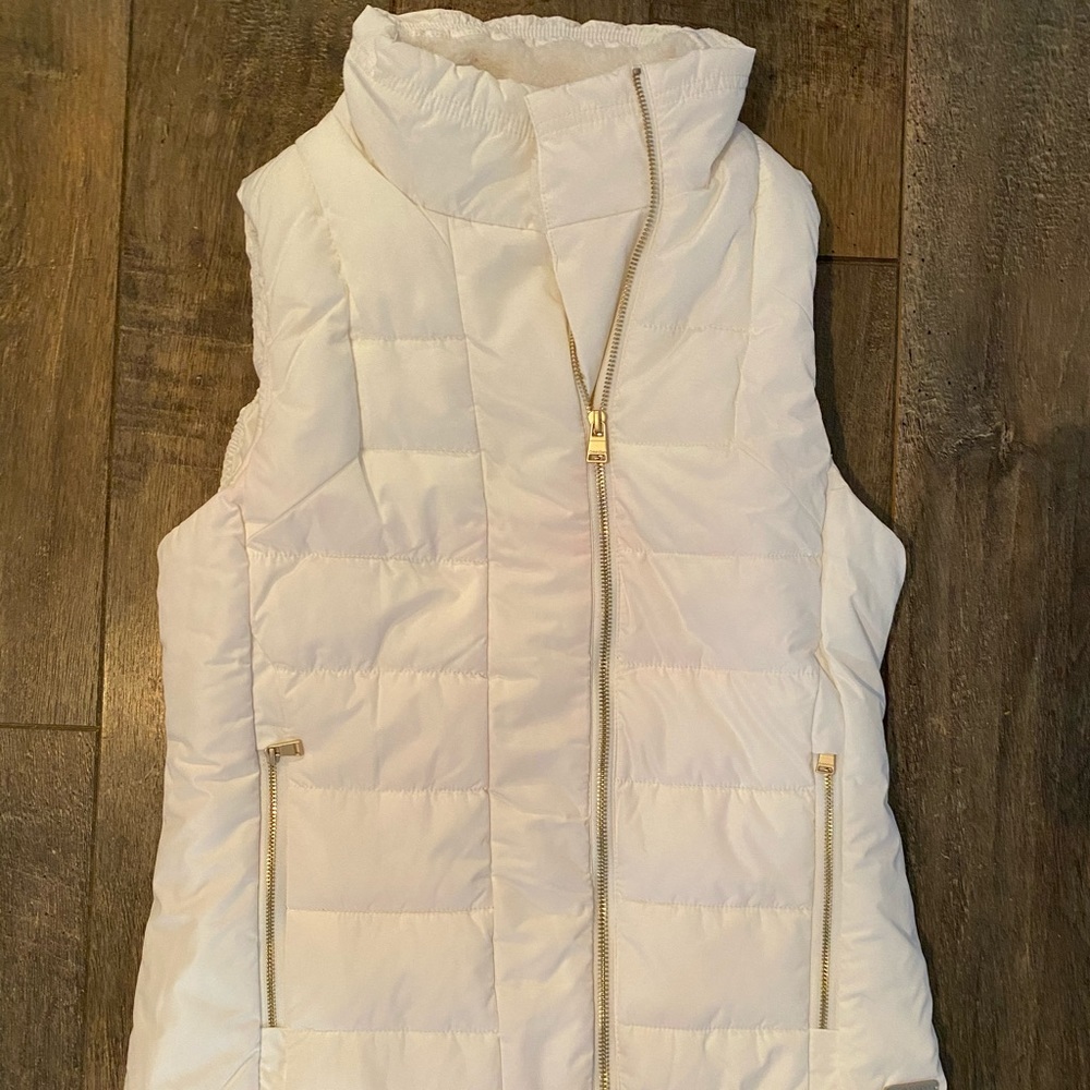 White Calvin Klein puffer vest
